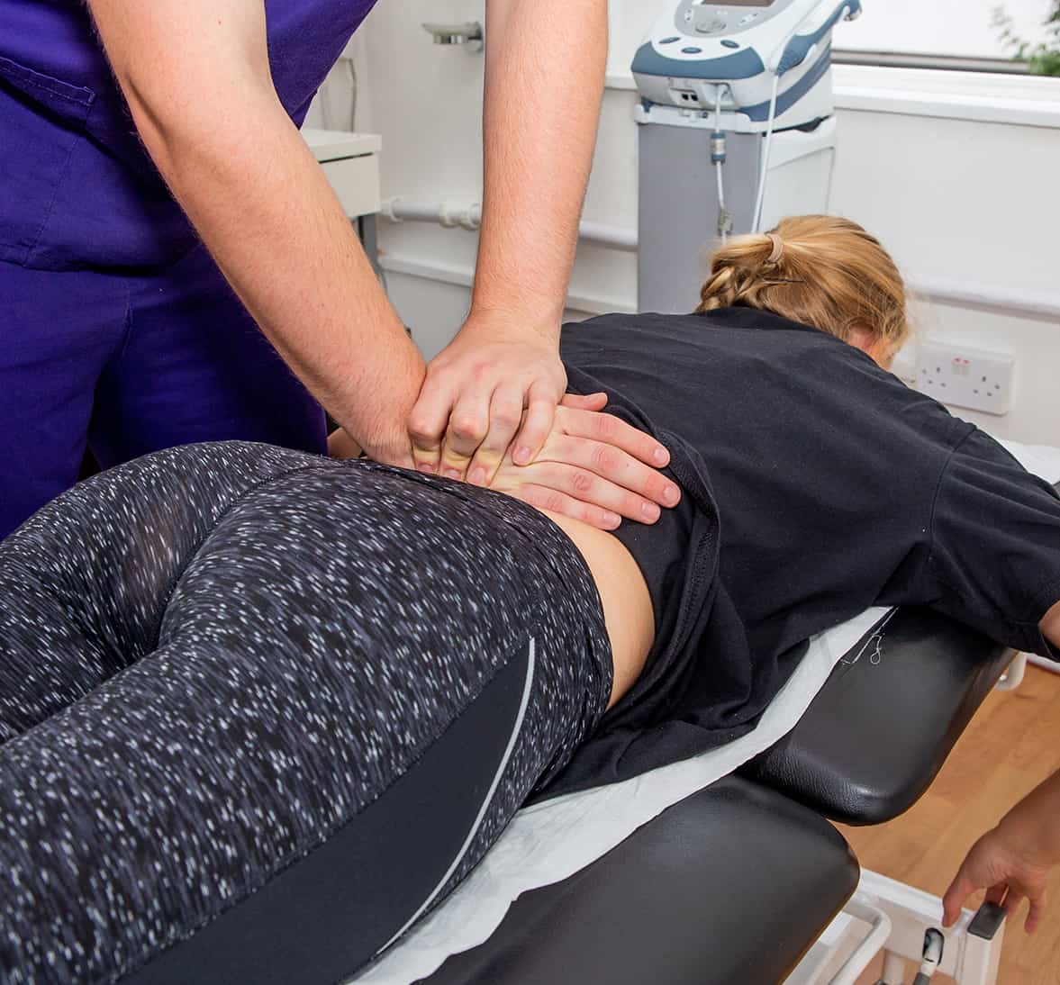 Physiotherapy Treating Lower Back Pain