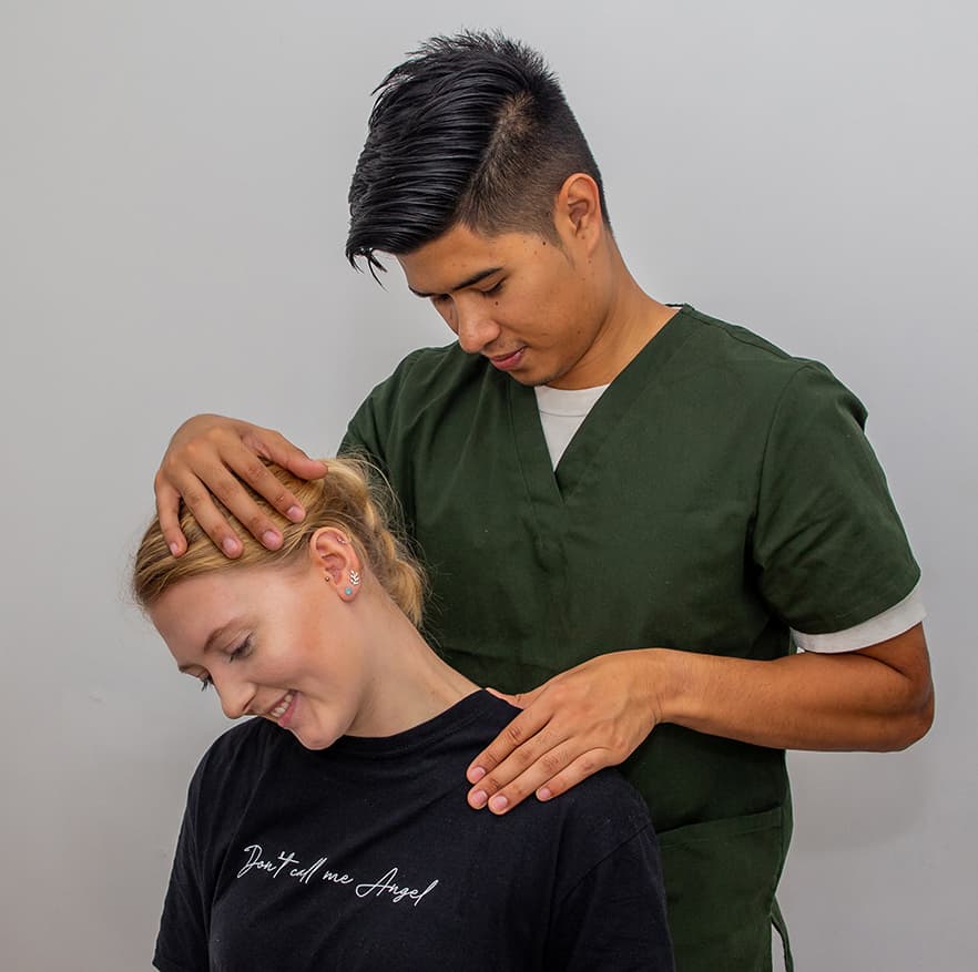 Sports Therapy treating neck pain